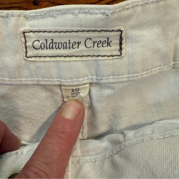 Coldwater Creek Capri / Skimmer Pants Size 10 Off White - Picture 4 of 7